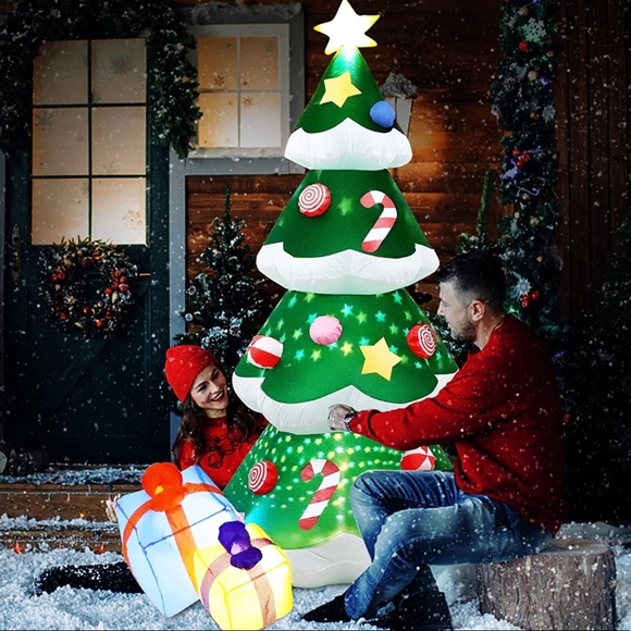 Gemmy Christmas Airblown Inflatable Inflatable Christmas  7 FT Inflatable Christmas Tree